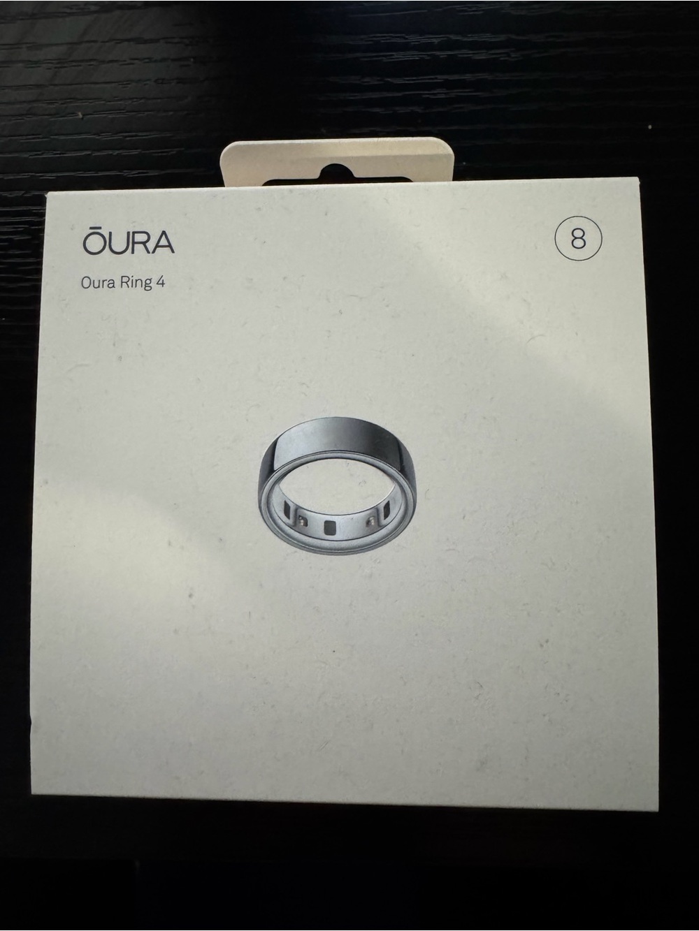 Oura Silver Ring with Charging Dock and Cable